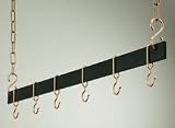 Rogar Black and Copper Hanging Bar Rack 42-in.