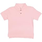 Boys Lt Pink Short Sleeve Pique Polo