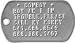 Dog Tags, Pet ID Tags, Authentic, Military, S/S, Matte - 6 Lines
