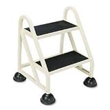 2-Step Ladder, Aluminum, 18 High Top Step, 21x19-3 4x22-3 4, Beige CRA102019