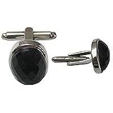 Sterling Silver Cufflinks Pair Onyx Gemstone Men Gift Sets Indian Style (cflng175)