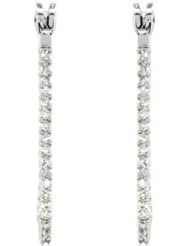Diamond Hoop Earrings Platinum Pair 1/2 Ct Tw;P;Diamond Hoop Earrings