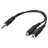 Generic Headphone Splitter, 3.5MM Stereo M to 2 F Audio, 6