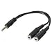Generic Headphone Splitter, 3.5MM Stereo M to 2 F Audio, 6"