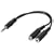 Generic Headphone Splitter, 3.5MM Stereo M to 2 F Audio, 6"