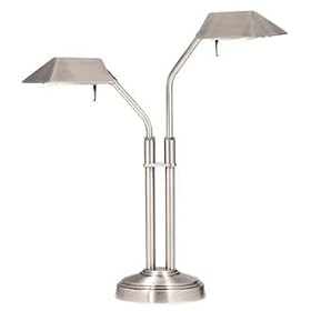 Bakarat™ Pharmacy Style Satin Nickel Desk Lamp