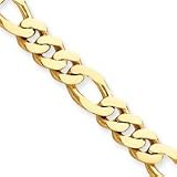 14k 11.8mm Polished Fancy Link Bracelet - 8.5 Inch