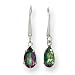 14k White Gold 8x5 Pear Mystic Fire Topaz Earrings