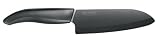 Kyocera Revolution Series 5.5 Inch Santoku Knife, Black Blade