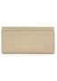 Women's Bi-Fold Deer Beige/Palladium Leather Wallet: Deer Beige/Palladium Wallet