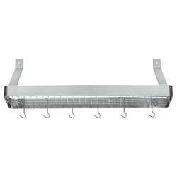 Cuisinart CRBS-36B Chef's Classic 36-Inch Rectangular Wall-Mount Bookshelf Rack, Brushed Stainless