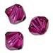 40 BICONE 4mm Swarovski FUCHSIA #5328 Crystal Beads