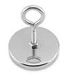 Industrial Grade 3DYA2 Eyebolt Magnet, 25 Lb, 2.035 In Dia