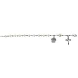 Sterling Silver First Holy Communion With Pearls Rosary Bracelet