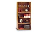 Double Bookcase In Medium Cherry - Office Furniture Groupings