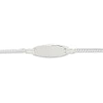 Sterling Silver 5 + .5 Inch Extension Curb Children's ID Bracelet