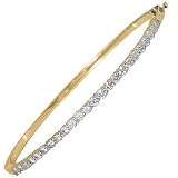 Moissanite Round 24 Stone Bangle
