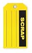 Industrial Grade 2RMV4 Production Tag, Scrap, Pk 100