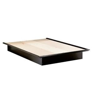 Queen South Shore Cosmos Black Modern Platform Bed