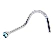 Aqua Gem Micro Nose Ring Twister