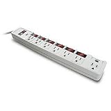 7 OUTLET SURGE PROTECTOR W/INDIVIDUAL SWITCHES