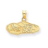 14k NASCAR Carl Edwards Number 99 Car Pendant