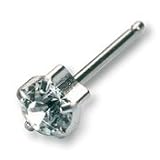 Blomdahl Silver Titanium Tiffany Crystal (4 mm)