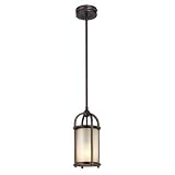 Metropolitan N6953-267B Walt Disney Signature Underscore Collection Mini-Pendant, Cimarron Bronze Finish with Brushed Caramel Silk Glass Shad