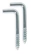 Battalion 1WBL6 Square Hook, Zinc, Length 1 3/16 In, PK 20