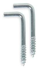 Battalion 1WBL6 Square Hook, Zinc, Length 1 3/16 In, PK 20
