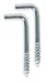 Battalion 1WBL6 Square Hook, Zinc, Length 1 3/16 In, PK 20