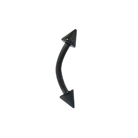 Black Titanium Curved Barbell Eyebrow Ring