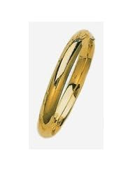 6mm Lazer Hollow Gold Bangle Bracelet