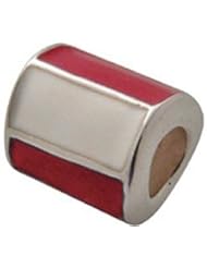 Genuine Zable (TM) Product. 925 Sterling Silver Austrian Flag Bead Charm. 100% Satisfaction Guaranteed.