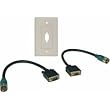 Tripp Lite EZA-VGAX-2 Easy Pull Type-A VGA Connector Kit w/ Audio & Wallplate