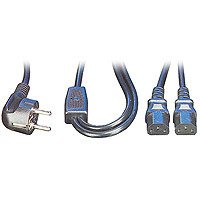 Rotronic ROLINE Y - Netzanschlusskabel Netzkabel Schuko / Stecker  -  2 x IEC / Buchsen schwarz 2.0 m schwarz