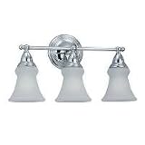 Review Sea Gull Lighting 40025-05 / Sea Gull Lighting 40025-05 Sajemore Three-Light Vanity Bar Fixture, Chrome with Satin Etched Glass Shades