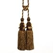 Dark Brown and Gold Lilia Tassel
