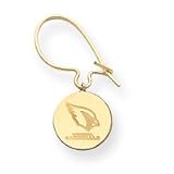 14K Arizona Cardinals Disc Logo & Team Name Kidney Earrings - NF30