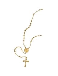 Clevereves 14K Yellow Gold Rosary Gold Bead Rosary