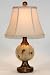 Small Creamy Glass Orb Accent Table Lamp