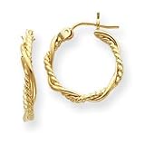 14k Polished 2.25mm Twisted Hoop Earrings