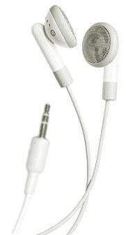 3.5 mm White Stereo Earbud Headphones for Apple iPod nano, iPod video, iPod mini and iPod shuffle