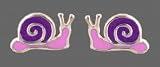 Eigenschaften Janusch  / Ohrstecker 925 Silber Emaille Schnecke lila-pink 12795