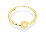 9ct Gold Hoop and Ball Single Earring