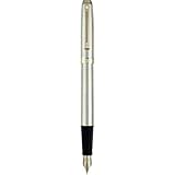 Sheaffer Prelude Fountain Pen, Nickel Plate Trim with Cartridges, Brushed Chrome Plate Finish (SH/340-0)