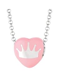 Sweethearts Enamel Crown Heart on 16" Necklace Pendant with Gift Box