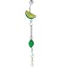 Enameled Green BEADED LIME Dangle Belly Ring
