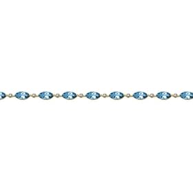 10k Yellow Gold Marquise Coated Blue Topaz and Diamond Bracelet by Amazon.com Collection