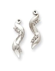 Ann Harrington Jewelry 14k White Gold .23 Ct Tw Diamond Earring Jackets